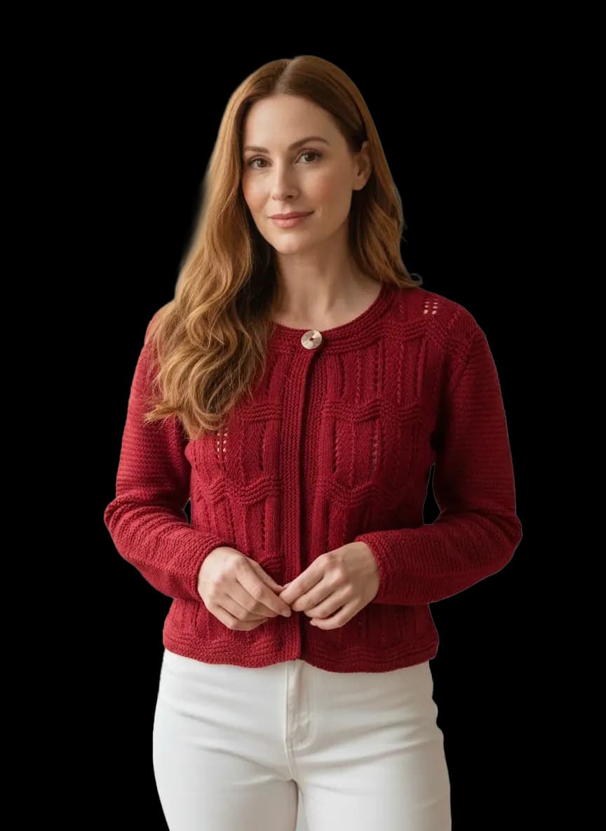 Cochineal red Merino knitwear