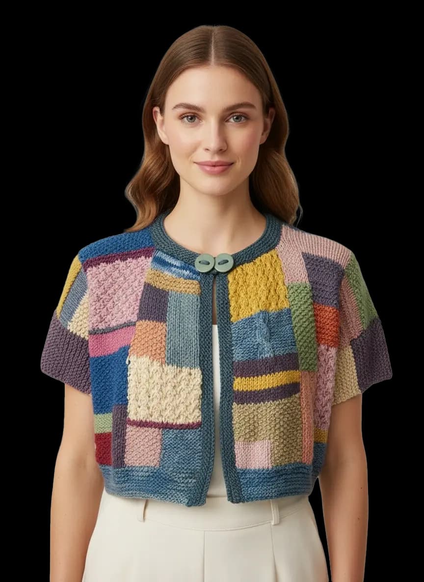 Patchwork Merino knitwear