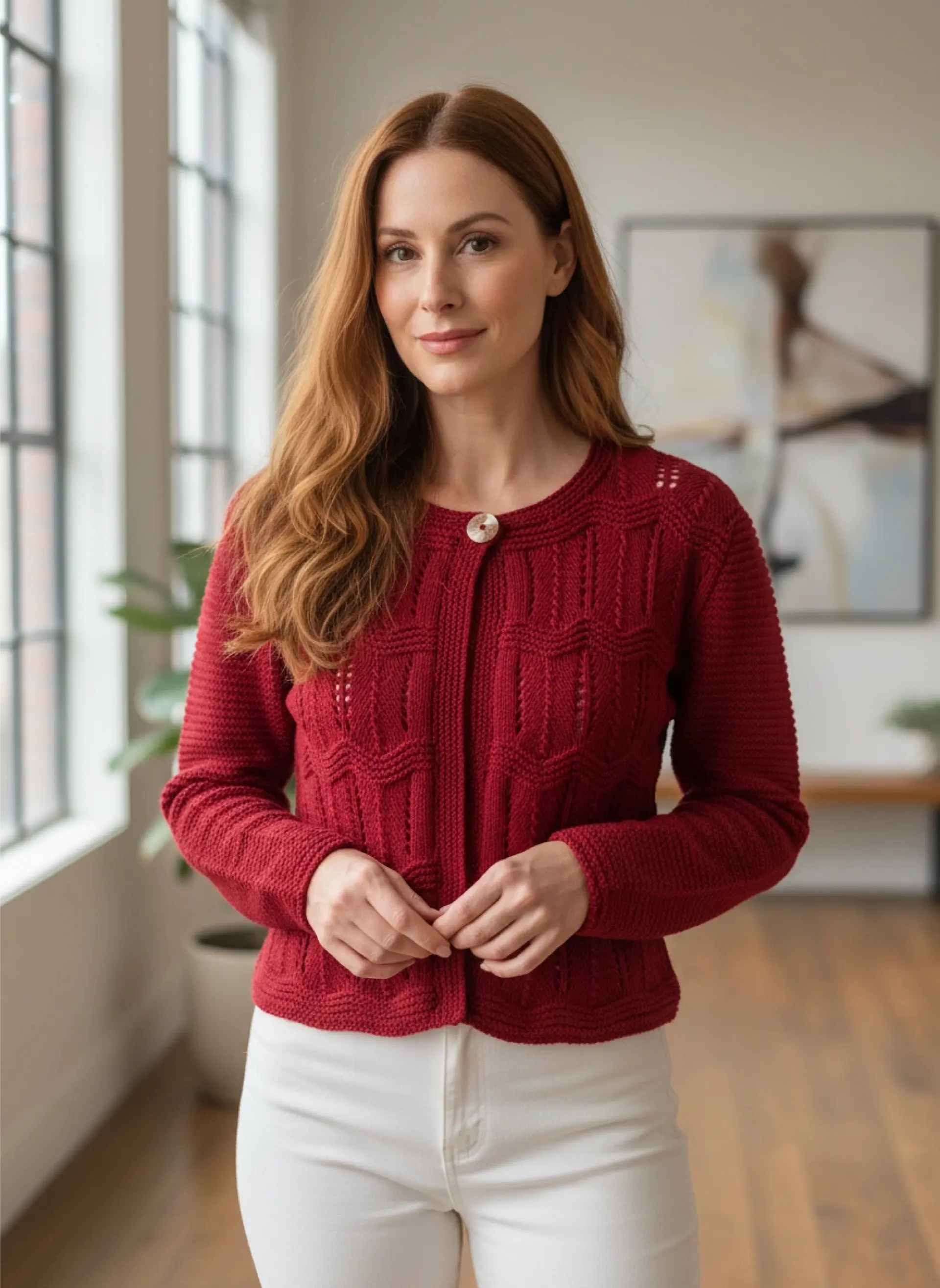 Cochineal red merino knitwear